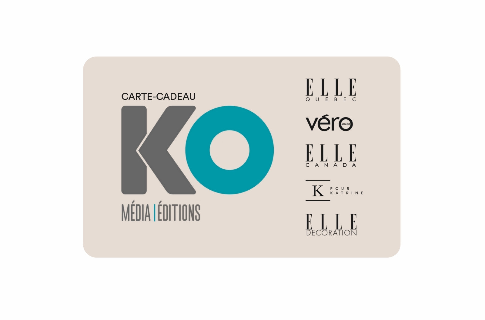 KO Média | KO Éditions Gift Card