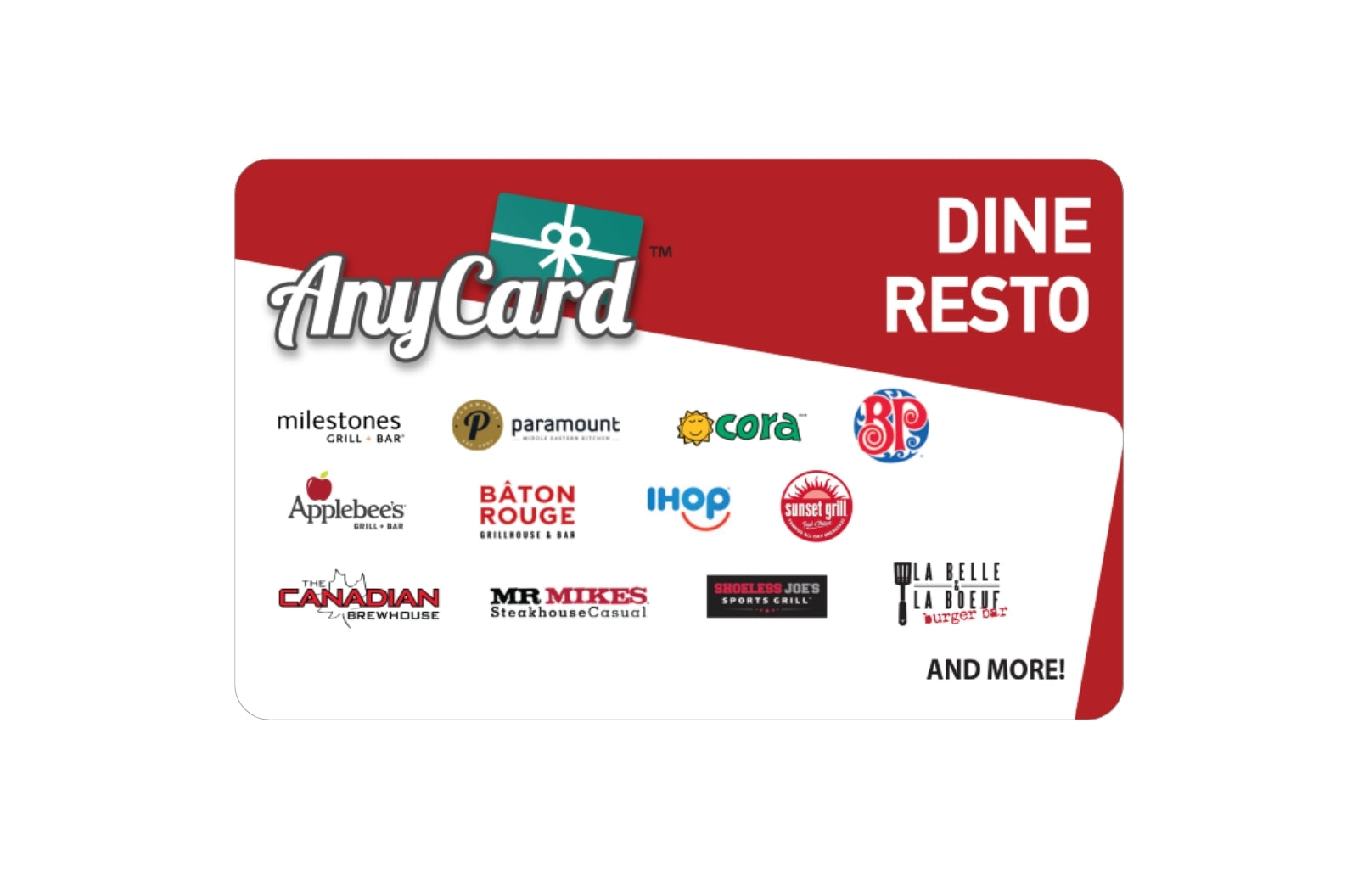 Carte-cadeau AnyCard Resto